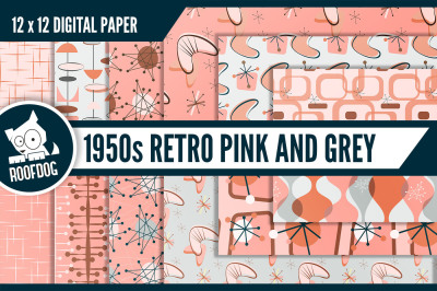 Atomic digital paper pink and gray