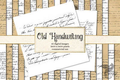 Old Handwriting Digital Paper
