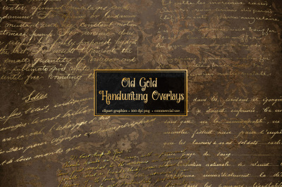 Old Gold Handwriting Overlays