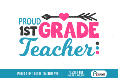 First Grade Teacher SVG, Teacher SVG, Teaching SVG, SVG