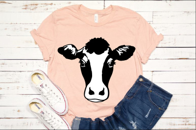 Cow svg Face Heifer Farm Animal Farmhouse 962S