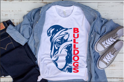 Bulldogs SVG DxF EpS football sister svg football mom 965S