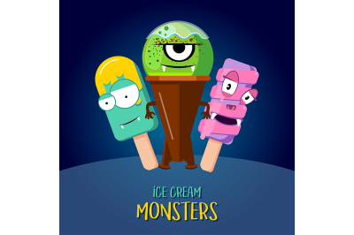 Ice cream vecton character design