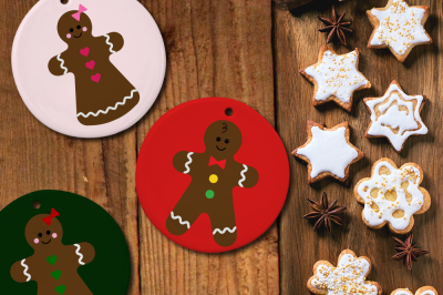 Gingerbread Boy and Girl | SVG | PNG | DXF