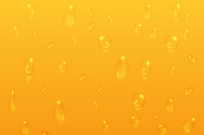 Orange juice background with realistic drops