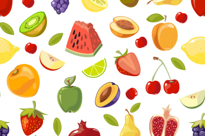 Miscellaneous vector fruits seamless pattern