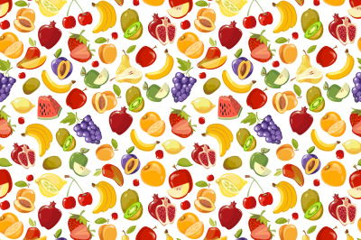 Miscellaneous vector fruits seamless pattern