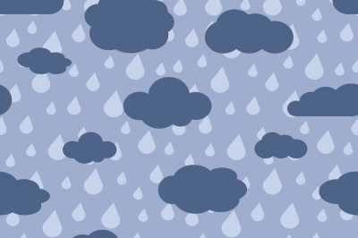 Vector rainy weather seamless pattern