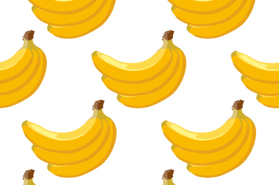 Yellow vector banana seamless background