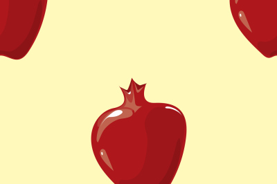 Vector pomegranate seamless pattern