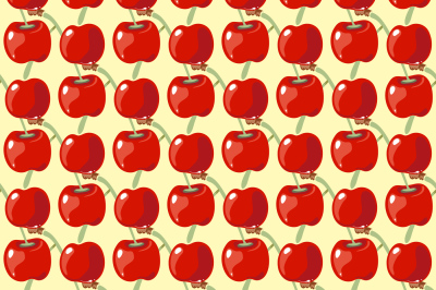 Red cherry vector seamless background