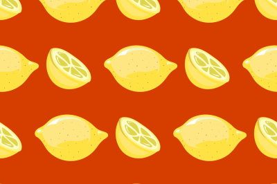 Vector bright lemon seamless pattern