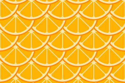 Orange slices vector seamless pattern