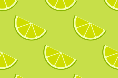 Vector bright lime slices seamless background