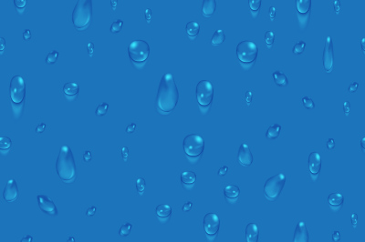 Transparent water drops vector seamless pattern