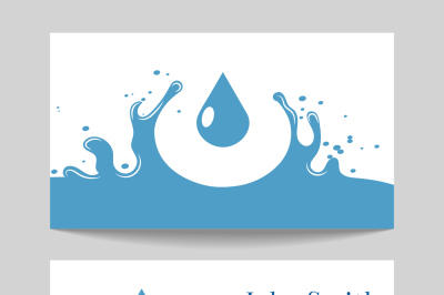 Pure water delivery business card template