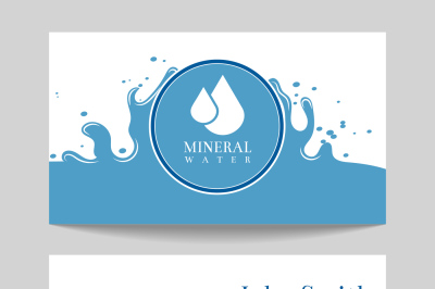 Mineral water delivery business card template