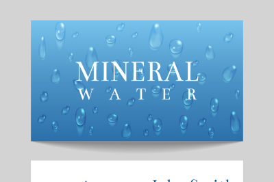 Mineral water delivery business card template