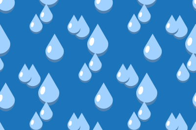 Blue vector water drops seamless pattern