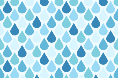 Blue vector water drops seamless pattern