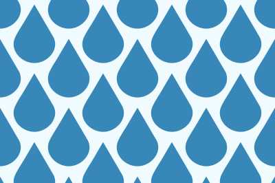 Blue vector falling water drops seamless pattern