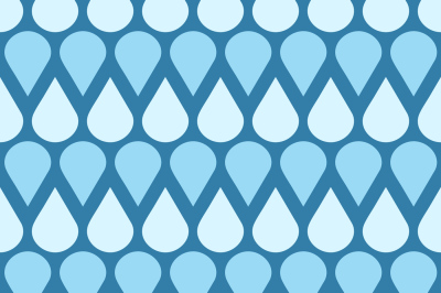 Blue vector falling water drops seamless pattern