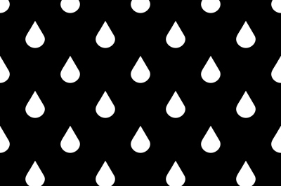 Black and white vector water drops seamless pattern