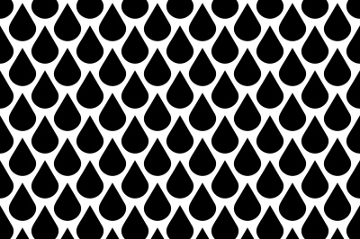 Black and white vector water drops seamless pattern