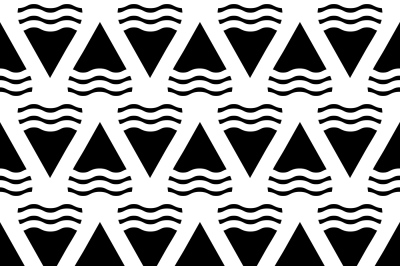 Vector abstract geometric seamless pattern in black and white