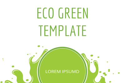 Eco green organic natural template