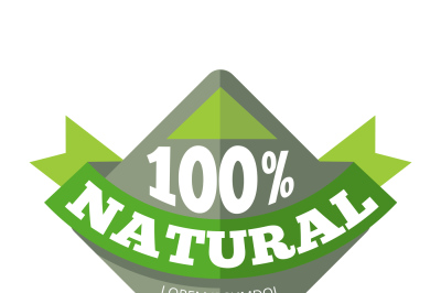 Green organic natural eco label