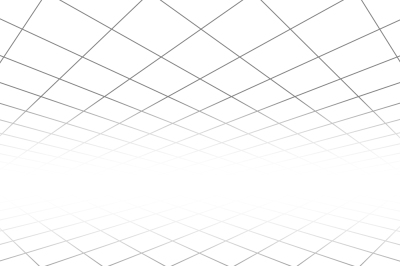 Ceiling and floor tile texture, 3d lines in perspective vision vector 