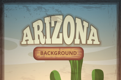 Arizona travel retro vector poster