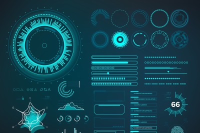 Futuristic user interface HUD. Infographic vector elements