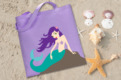 Beautiful Mermaid | SVG | PNG | DXF