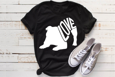 Bulldog svg Dog SVG Puppy SVG Pet's paw SVG bulldog Dog Love 151sv