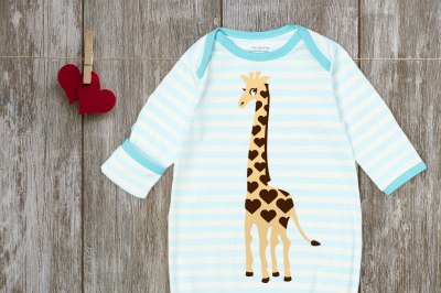 Giraffe with Hearts | SVG | PNG | DXF