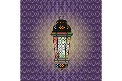 Vector Ramadan illustration with lantern