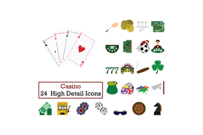 Set of 24  Casino Icons