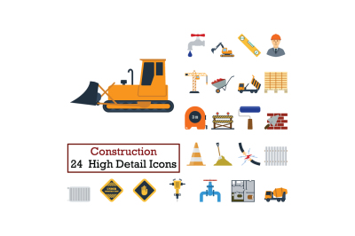 Set of 24  Construction Icons