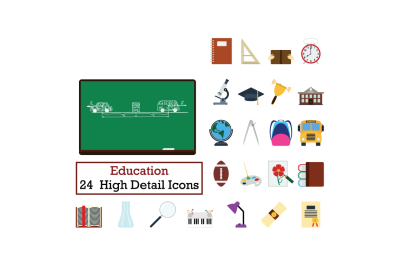 Set of 24  Education Icons