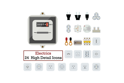 Set of 24  Electrics Icons