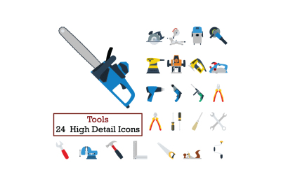 Set of 24  Tools Icons