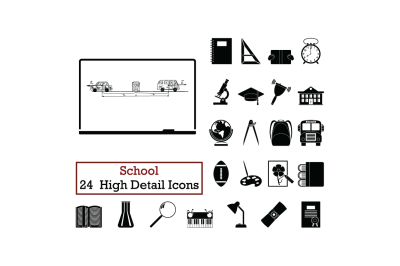 Set of 24  Education Icons