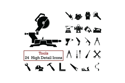 Set of 24  Tools Icons