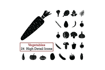 Set of 24  Vegetables Icons