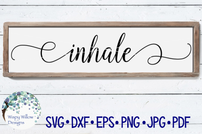 Inhale Sign SVG
