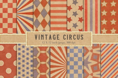 Vintage circus patterns