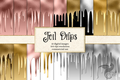 Foil Drips digital paper