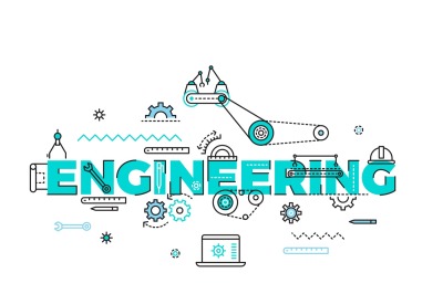 Technology, engineering vector flat concept